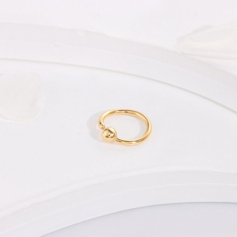 a beautiful gold earrings