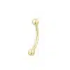 14K Gold Curved Barbell Eyebrow Ring