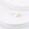 14k Solid Gold Lotus with CZ Internally Threaded Labret Stud