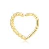 14K Solid Gold Twisted Heart Seamless Ring — Love in a Twist
