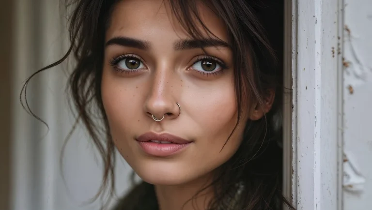 woman with nose ring