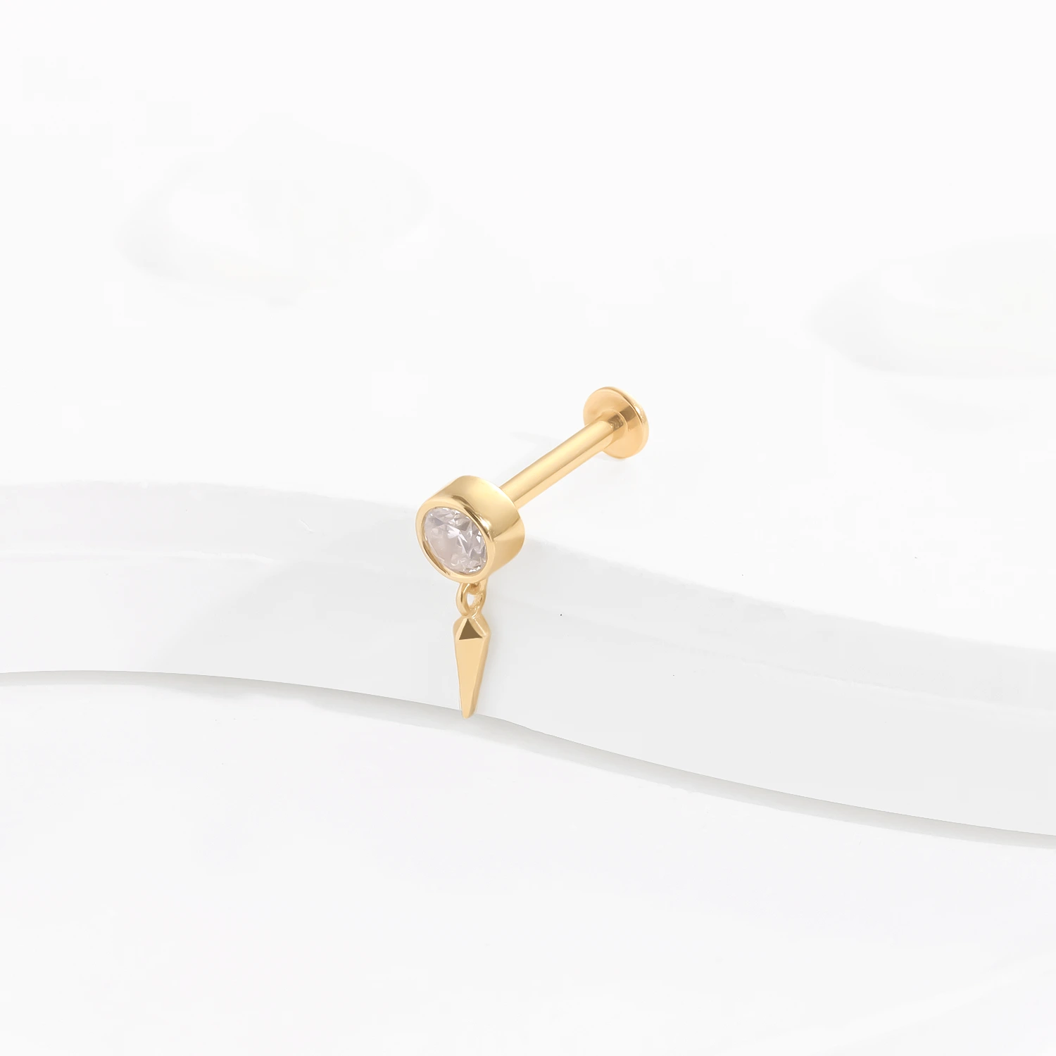 1-internally threaded labret stud