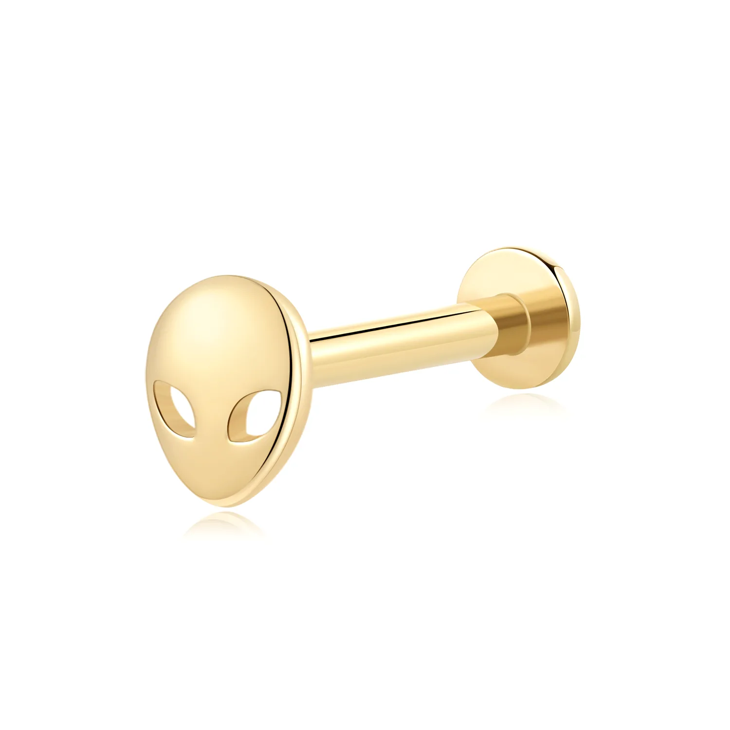 alien face labret stud